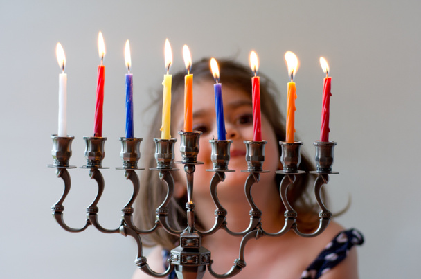 menorah di Hanukkah - Foto, immagini