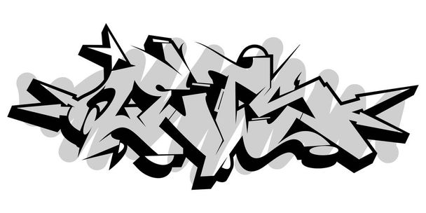 Abstract Word Laat Graffiti Style Font Lettering Vector Illustratie - Vector, afbeelding