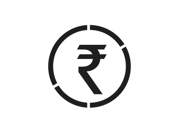 Indische Rupie-Ikone. isolierte Vektor-Banking und Geld-Symbol. einfacher Stil Finanzen Infografik Design-Element - Vektor, Bild