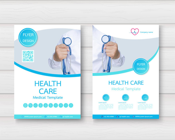Set Medicine and science a4 template design.Vector illustrations - Vector, Image
