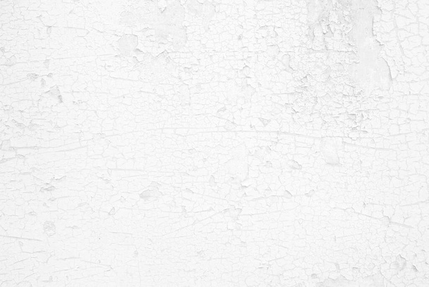 White Peeling Riss Betonwand Textur Hintergrund. - Foto, Bild