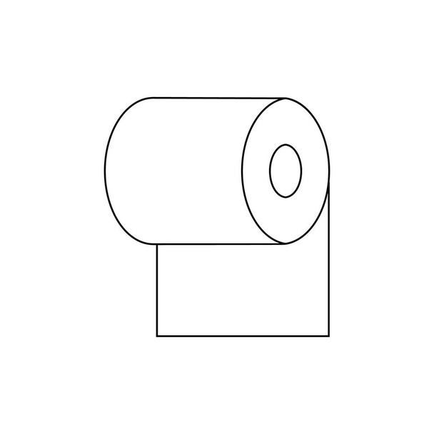 WC papír ikon a háttérben, minimalista stílusú vektor. - Vektor, kép