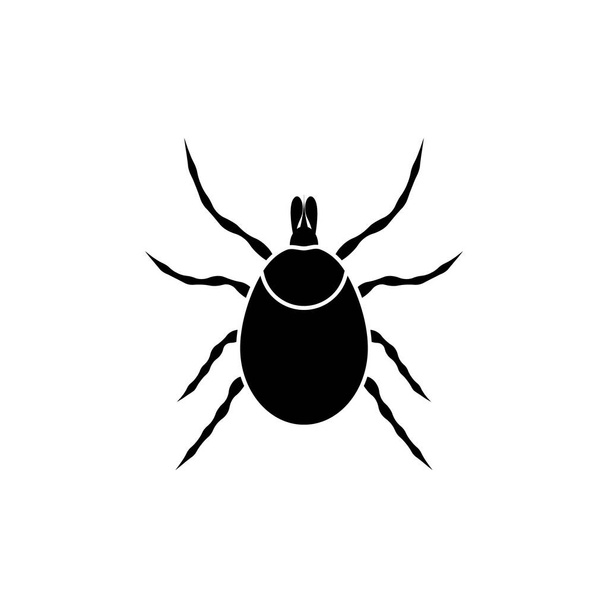 Icono de insecto garrapata sobre fondo blanco, vector de stock
. - Vector, Imagen