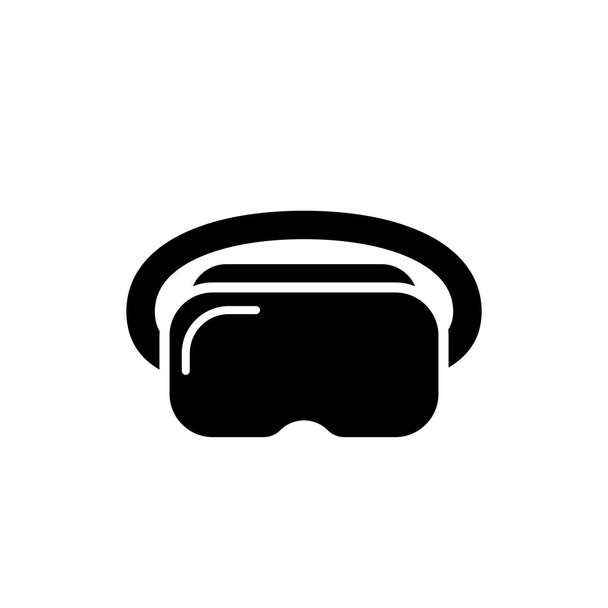 VR-headset pictogram in platte stijl op witte achtergrond. Voorraadvectorpictogram - Vector, afbeelding