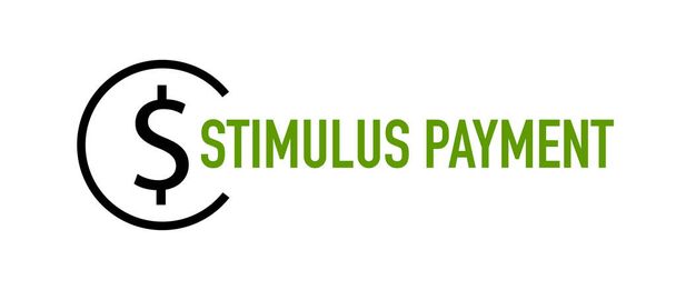 stimulus payment inscription on white. Stock vector - Vector, Image