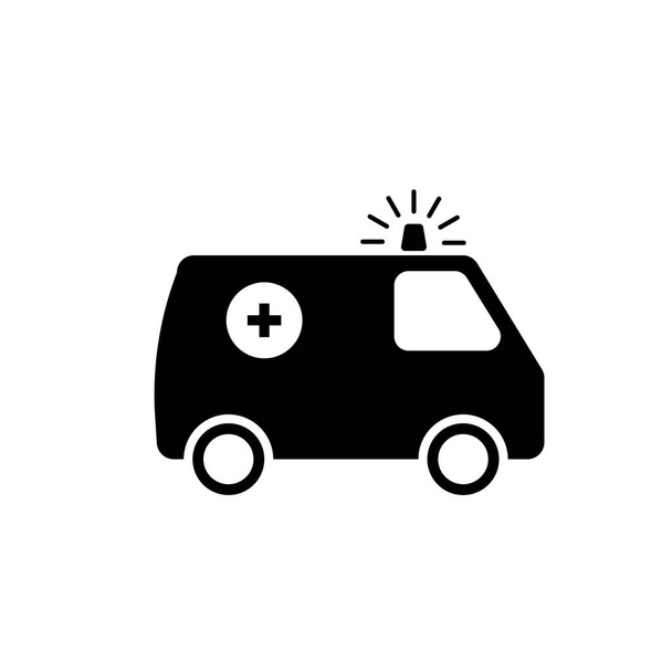 Krankenwagen-Symbol auf weißem Hintergrund. Aktienvektorzeichen - Vektor, Bild
