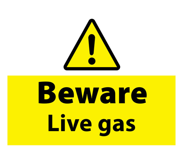 Cuidado com sinal de vetor de gás vivo
 - Vetor, Imagem