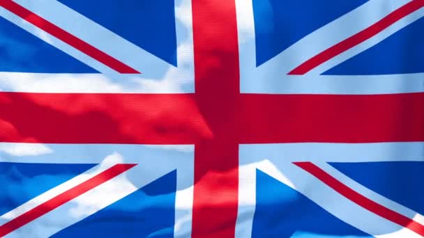 Die britische Nationalflagge flattert im Wind - Filmmaterial, Video