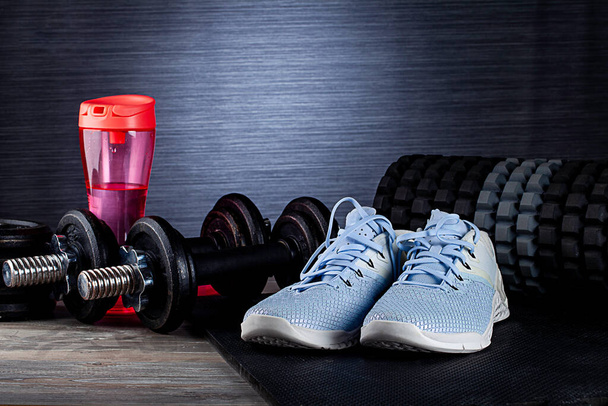 gym equipment for healthy lifestyle - Фото, изображение