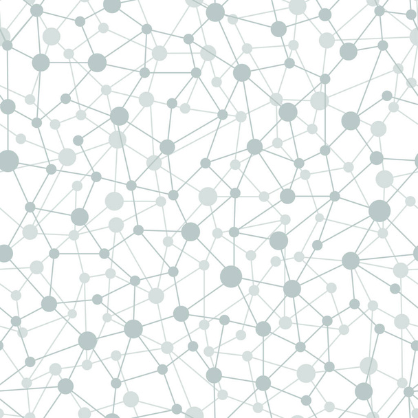 Neurális hálózat zökkenőmentes minta. Idegi csomópontok és kapcsolatok hálózata. Vektor - Vektor, kép