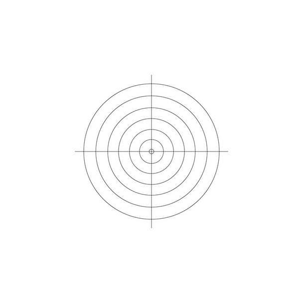Shooting Target Icon Isolated on White Background. Vector illustration. - Vector, Imagen