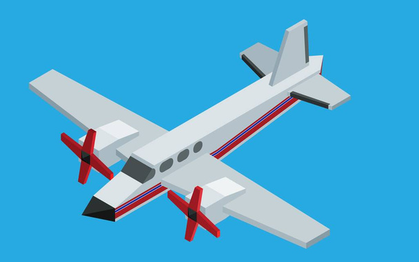 small private airline isometric model. picture - Foto, Bild