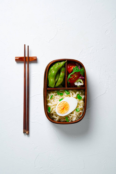 Japanese lunch bento box. Take away concept - Fotoğraf, Görsel