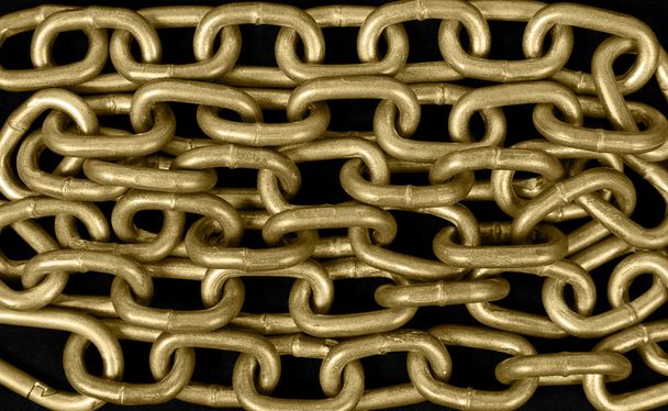 Gold chain background - Photo, Image