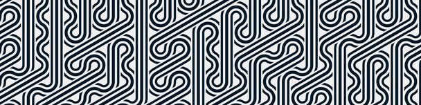 πολύχρωμο πλακίδιο με απρόσκοπτη τυχαία πλέξη κυματιστές γραμμές μοτίβο, σύνδεση τέχνη φόντο σχεδιασμό εικονογράφηση   - Διάνυσμα, εικόνα