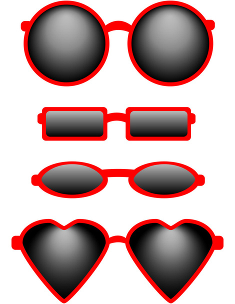 σύνολο τέσσερις γυαλιά ηλίου - Διάνυσμα, εικόνα