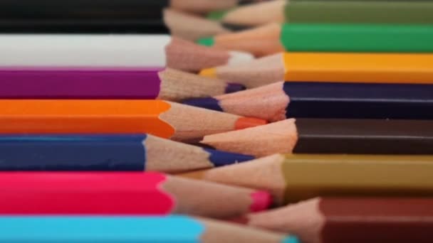 набор цветных карандашей - Кадры, видео