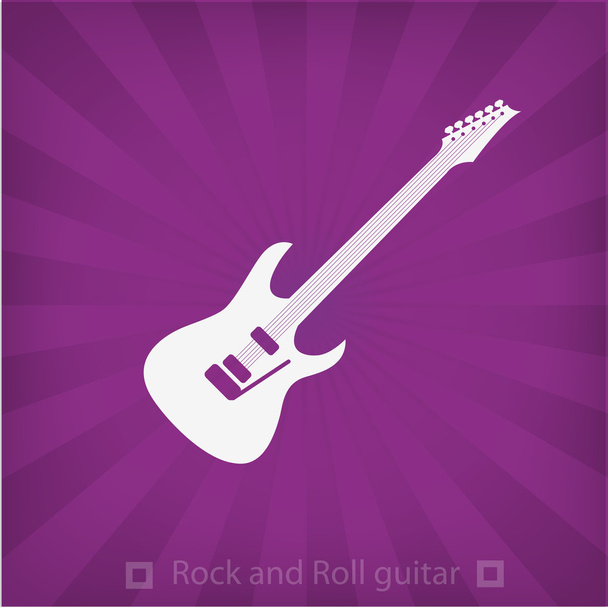 エレク トリック ギターのアイコンの図 - ベクター画像