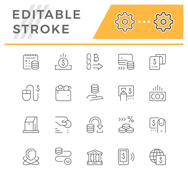 Set line icons of payment - Vector, Image