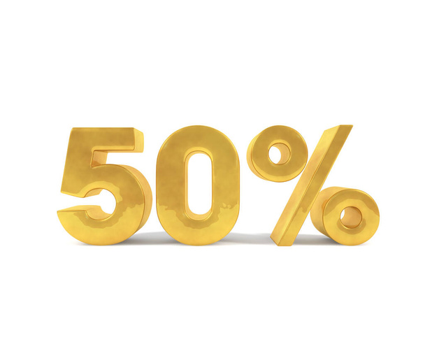 50 % icon discount blue - Photo, Image