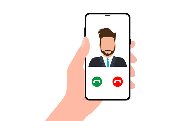 Phone calling in your hand - Vector, Image