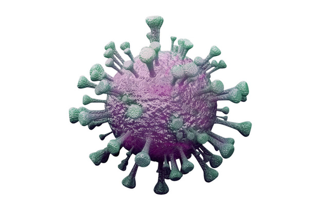 coronavirus név covid 19 elszigetelt fehér alapon - 3d renderelés - Fotó, kép