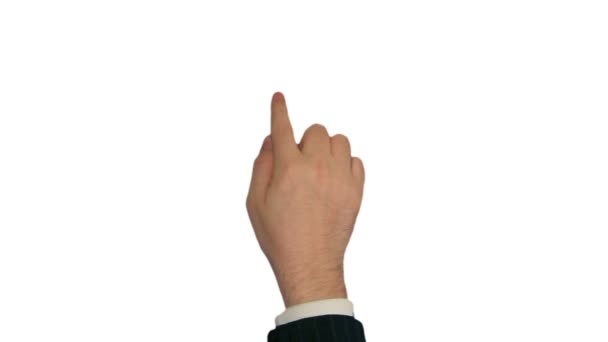 ekran dotykowy gesty. mężczyzna strony w kolorze - Materiał filmowy, wideo