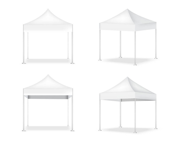 3D Mock up Realistic Tent Display POP Booth para la venta Promoción de marketing Exposición fondo Ilustración - Vector, imagen