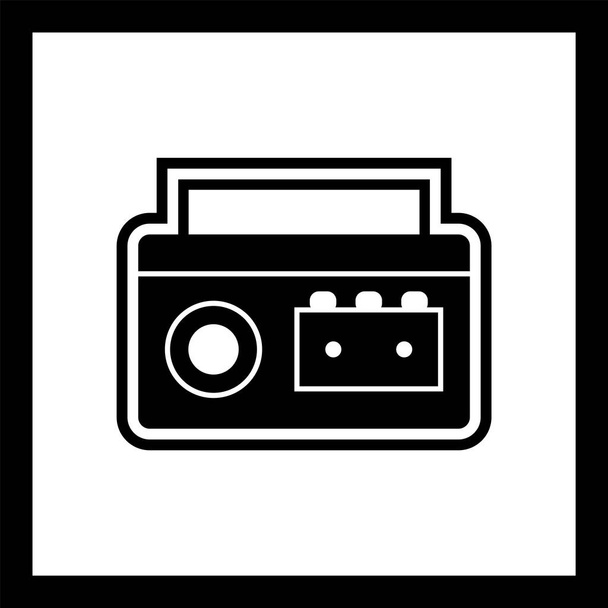Cassette Player pictogram in trendy stijl geïsoleerde achtergrond - Vector, afbeelding