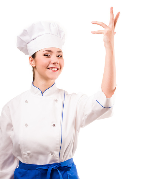fine cook. young girl - 写真・画像