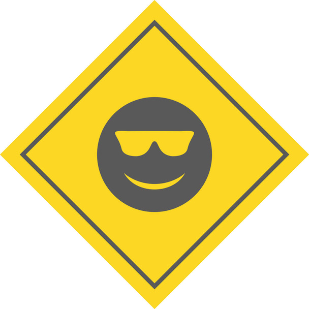 Emoji fresco icono en el estilo de moda aislado Backgroun
 - Vector, imagen
