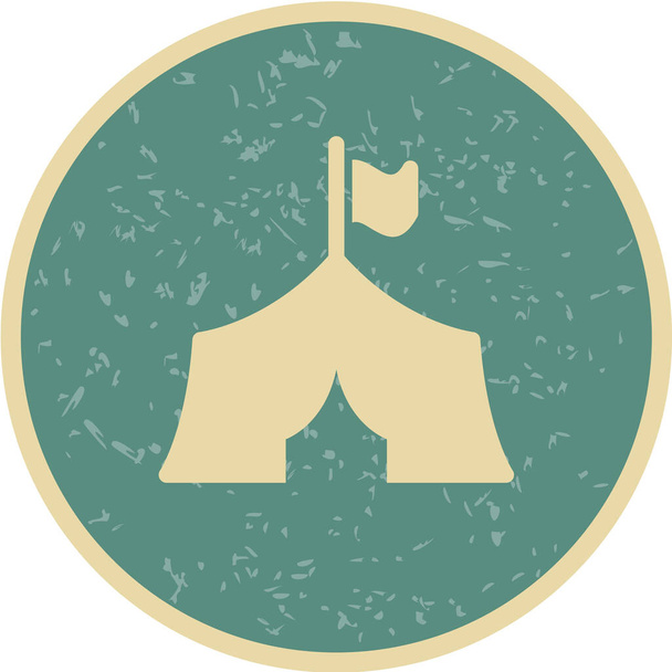 camping concept vector icon on white background  - Vector, Image
