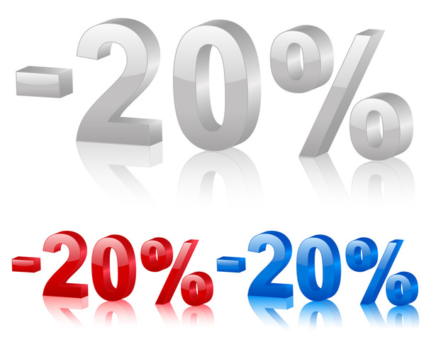 Discount 20% - Vektor, kép