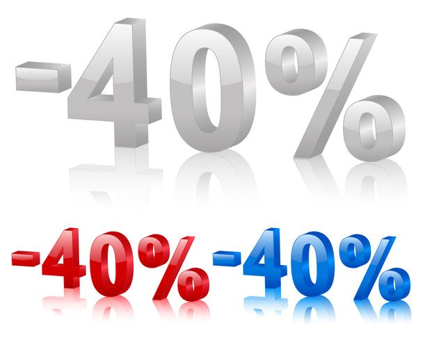 Discount 40% - Vektor, kép