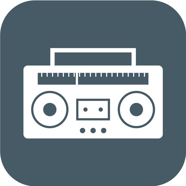 cassette tape recorder vector icon. audio symbol. music media. - Vector, Image