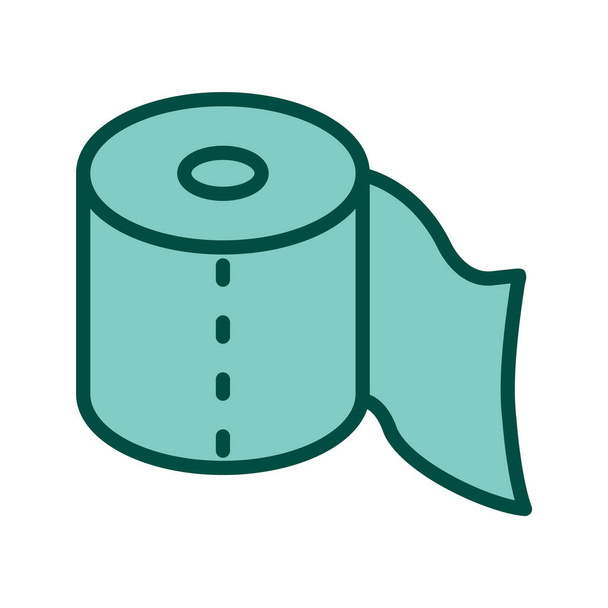 Toilettenpapier-Ikone im trendigen Stil isolierter Hintergrund - Vektor, Bild