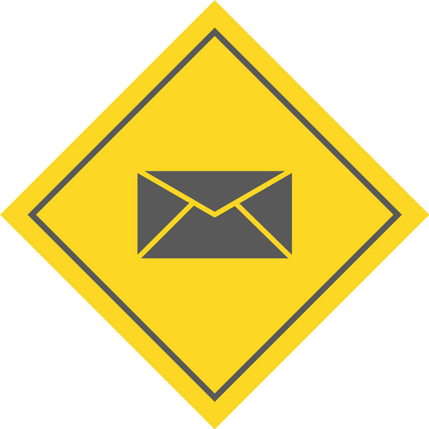 vector illustration of yellow envelope icon - Vector, Image