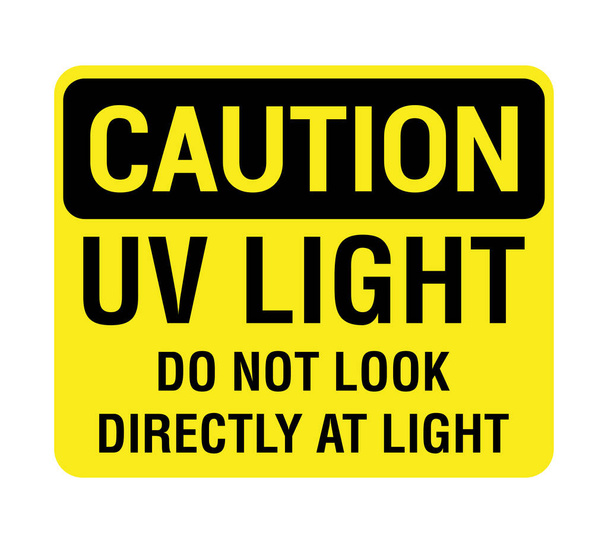 УФ-світло не виглядає попереджувальним знаком небезпеки
 - Вектор, зображення