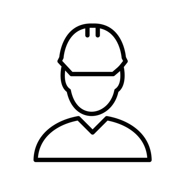 avatar hombre con casco icono vector ilustración
 - Vector, imagen