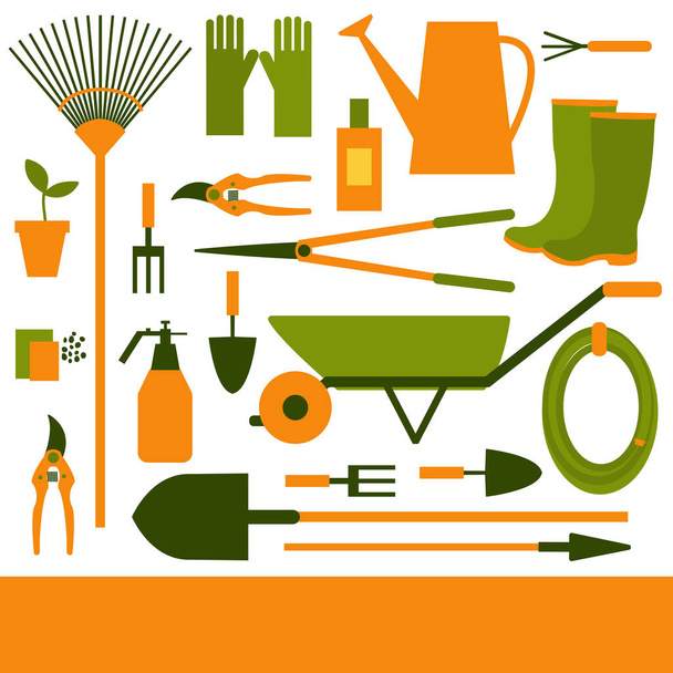 Garden tool. Vector background. - Vector, Image