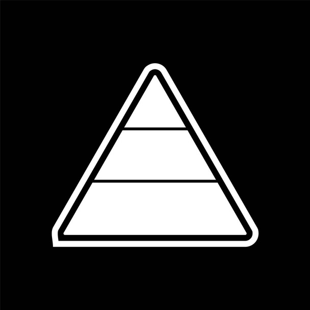 Піраміда значок в стилі модний ізольований фон
      - Вектор, зображення