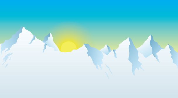 гірський ландшафт
 - Вектор, зображення