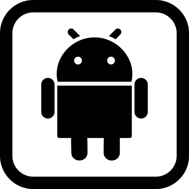 Android піктограма в стилі модний ізольований фон
 - Вектор, зображення