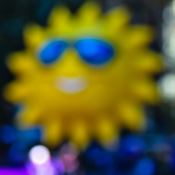 abstract and defocused image of a thanksgiving parade in a big c - Photo, Image