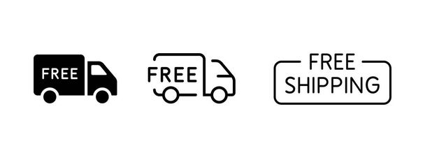 Isoalted Free Delivery icoon vector teken. - Vector, afbeelding