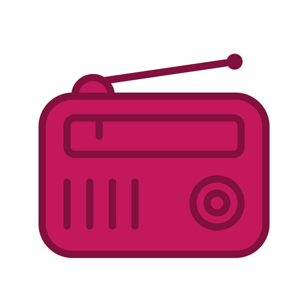 Радио икона в модном стиле изолированный фон
 - Вектор,изображение