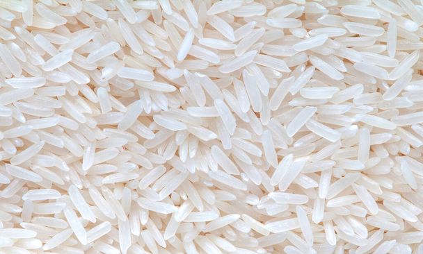 Natural long white rice background, detail - Foto, Imagem