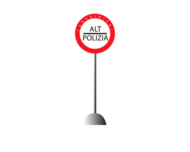 Stoppsignalkontrolle, der Zollkontrollpunkt im Vektor für Druck oder Design - Vektor, Bild