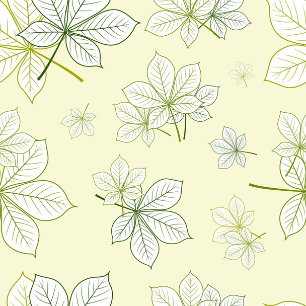Nahtloses Muster mit Herbstblättern. Vektorillustration - Vektor, Bild