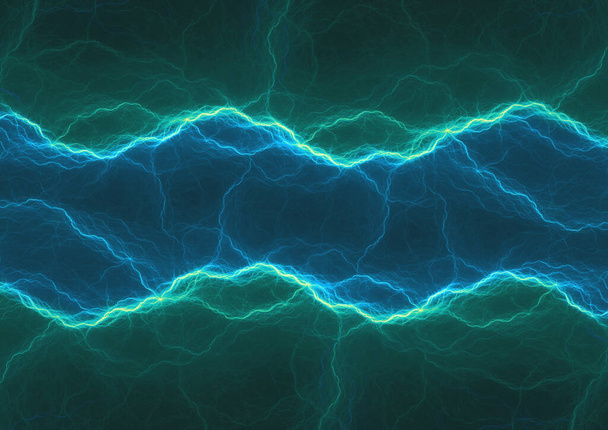 zöld és kék absztrakt fraktál villám - Fotó, kép